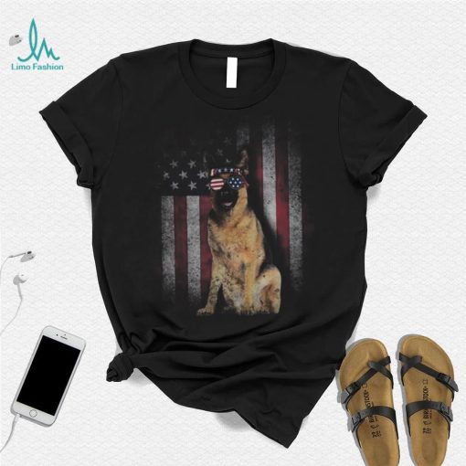 American Flag Best German Shepherd Dad Ever Dog Dad Shirt