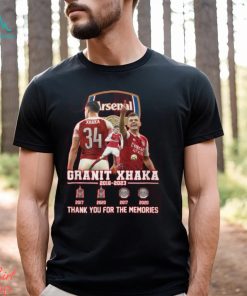 Arsenal Granit Xhaka 2016 – 2023 Thank You For The Memories T Shirt