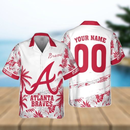 Atlanta Braves MLB Flower Pattern Summer 3D Hawaiian Shirt Personalized