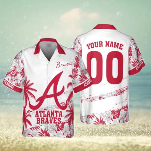 Atlanta Braves MLB Flower Pattern Summer 3D Hawaiian Shirt Personalized