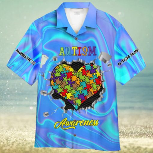 Autism Love Aloha Hawaiian Shirt For Men And Women