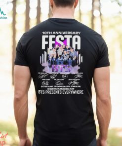 BTS Festa 10th anniversary BTS Presents everywhere signatures shirt