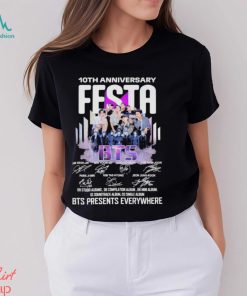 BTS Festa 10th anniversary BTS Presents everywhere signatures shirt