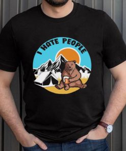 Bear camping I hate people shirt