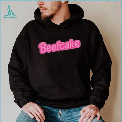 Beefcake pink text shirt
