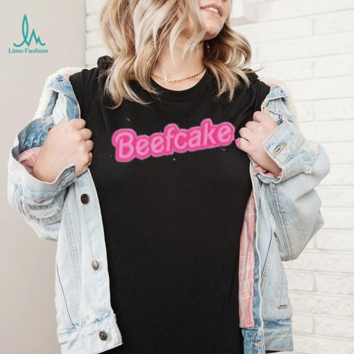 Beefcake pink text shirt
