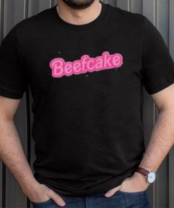 Beefcake pink text shirt