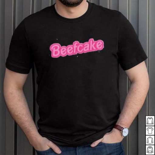 Beefcake pink text shirt