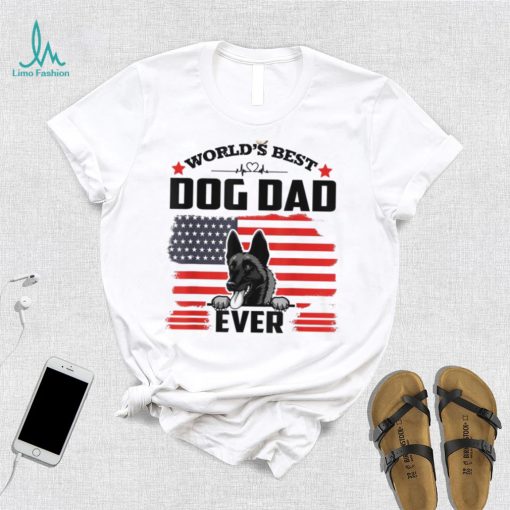 Belgian Malinois Dog World’s Best Dog Dad Ever Father’s Day Short Sleeve T shirt