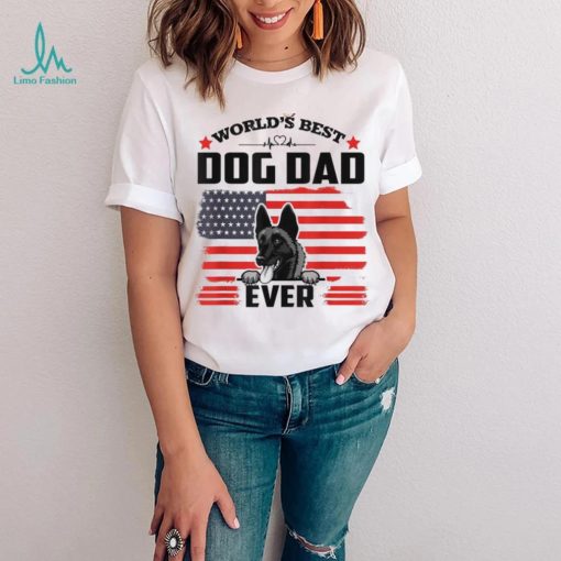 Belgian Malinois Dog World’s Best Dog Dad Ever Father’s Day Short Sleeve T shirt