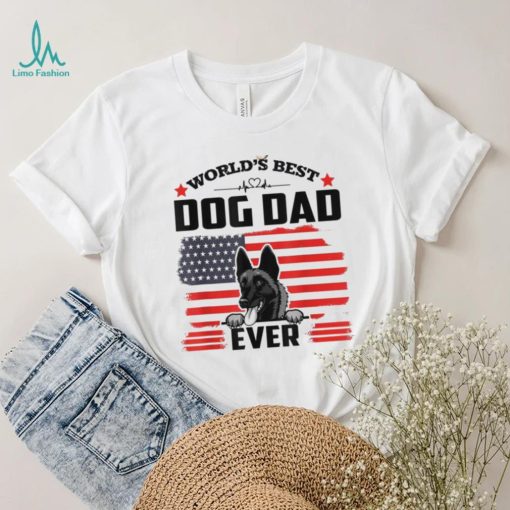 Belgian Malinois Dog World’s Best Dog Dad Ever Father’s Day Short Sleeve T shirt