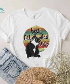 Best Cat Dad Ever Tuxedo Father’s Day Gift Funny Retro Long Sleeve T shirt