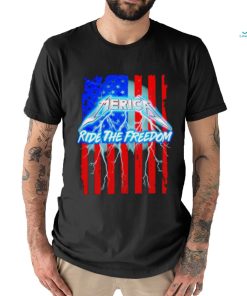 Best metal Merica ride the freedom lightning USA flag shirt