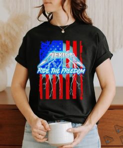 Best metal Merica ride the freedom lightning USA flag shirt