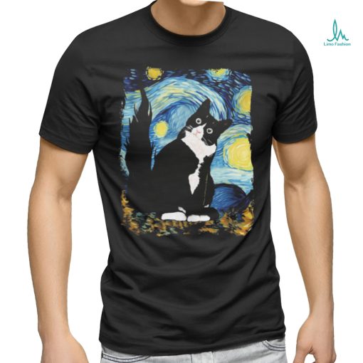 Black Cat And Moon Starry Night Shirt