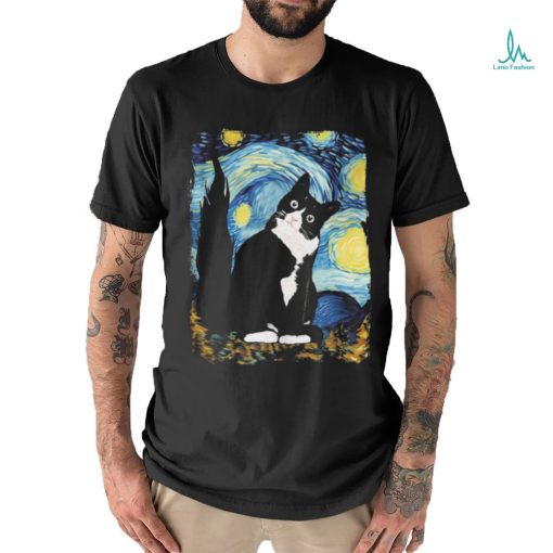 Black Cat And Moon Starry Night Shirt