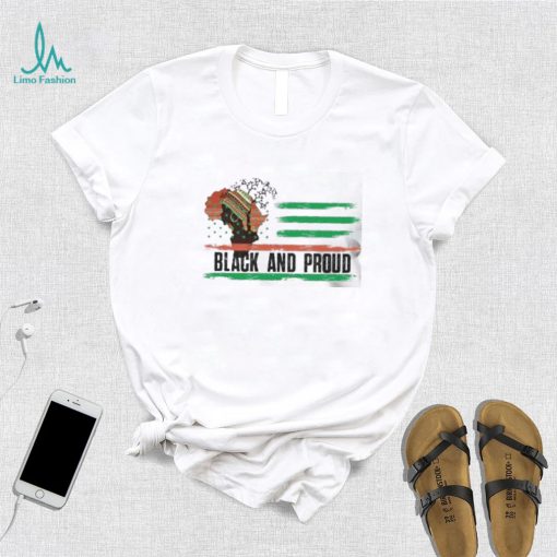 Black and proud Juneteenth flag shirt