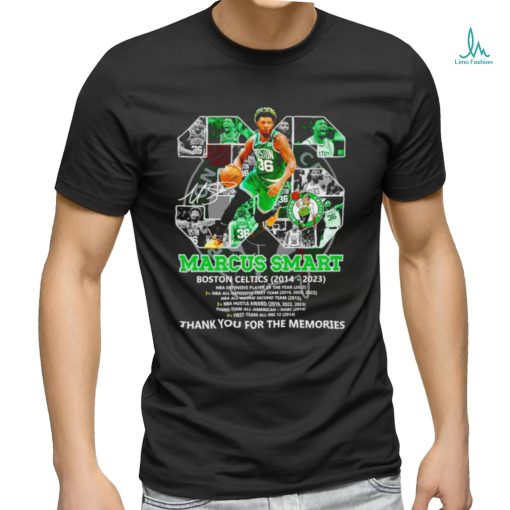 Boston Celtics Marcus Smart 2014 2023 signature thank you for the memories shirt