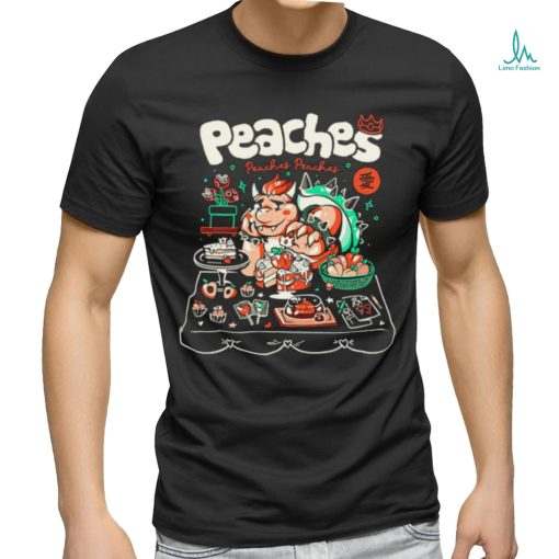 Bowser dreaming of a date with Princess Peach Peaches out of his shell game shirt