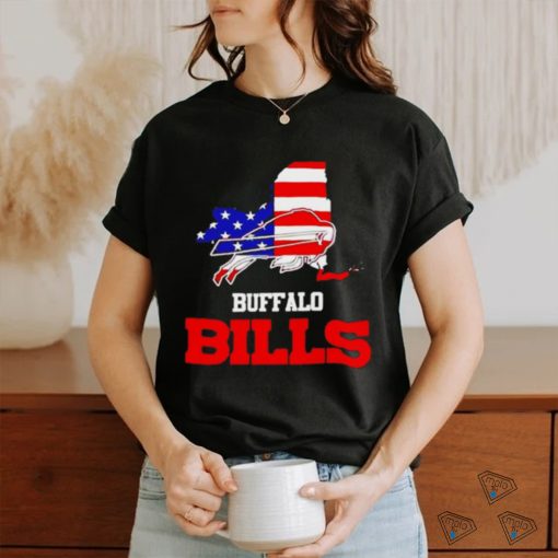 Buffalo Bills Map USA Flag Shirt