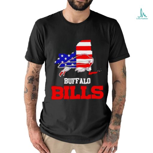 Buffalo Bills Map USA Flag Shirt