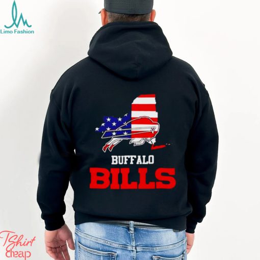Buffalo Bills map USA flag shirt