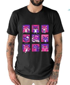 Cats in Stem cats with Jobs pixel art shirt