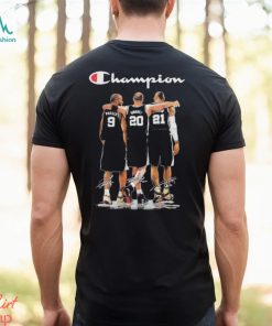 Champion 9 Parker 20 Ginobili and 21 Duncan signatures shirt