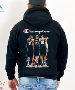 Champion 9 Parker 20 Ginobili and 21 Duncan signatures shirt