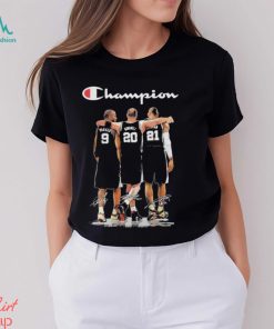 Champion 9 Parker 20 Ginobili and 21 Duncan signatures shirt