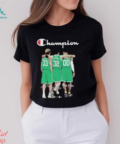 Champion Larry Bird, Kevin McHale and Robert Parish Boston Celtics signatures shirt