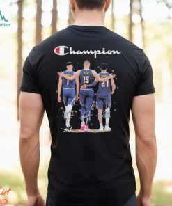 Champion Michael Porter Jr, Nikola Jokic and Jamal Murray Denver Nuggets signatures shirt