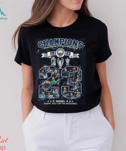 Champions Manchester City Football Club 2023 Thank You For The Memories T Shirt