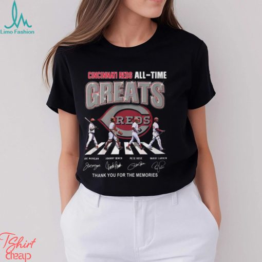 Cincinnati Reds All Time Greats Thank You For The Memories T Shirt