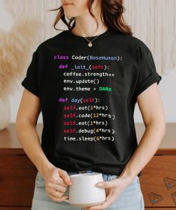Class coder base human def init self coffee strength shirt