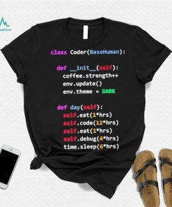 Coding Class Coder Basehuman Def Init Self Coffee Strength Shirt