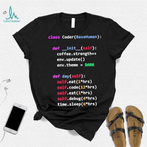 Coding Class Coder Basehuman Def Init Self Coffee Strength Shirt