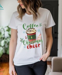 Coffee And Christmas Cheer Iced Coffee Lover Xmas Party T Shirt