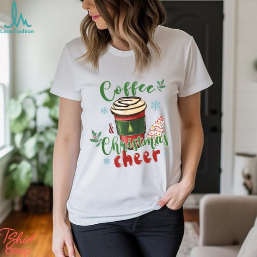 Coffee And Christmas Cheer Iced Coffee Lover Xmas Party T Shirt