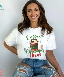 Coffee And Christmas Cheer Iced Coffee Lover Xmas Party T Shirt