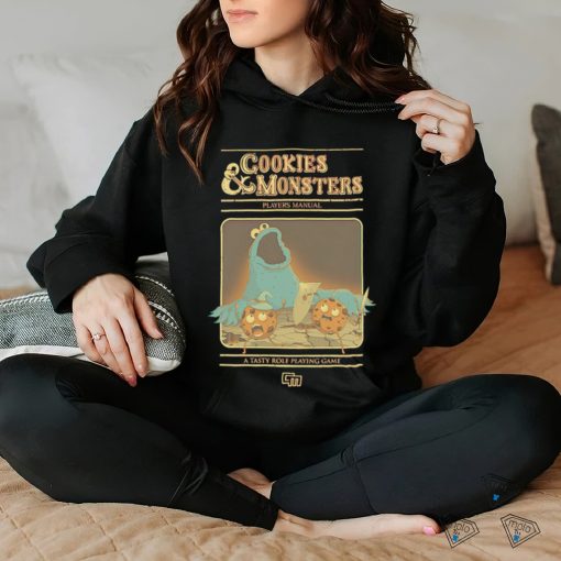 Cookie Monster X Dungeons and Dragons Cookies and Monsters players manual a tasty role playing game shirt