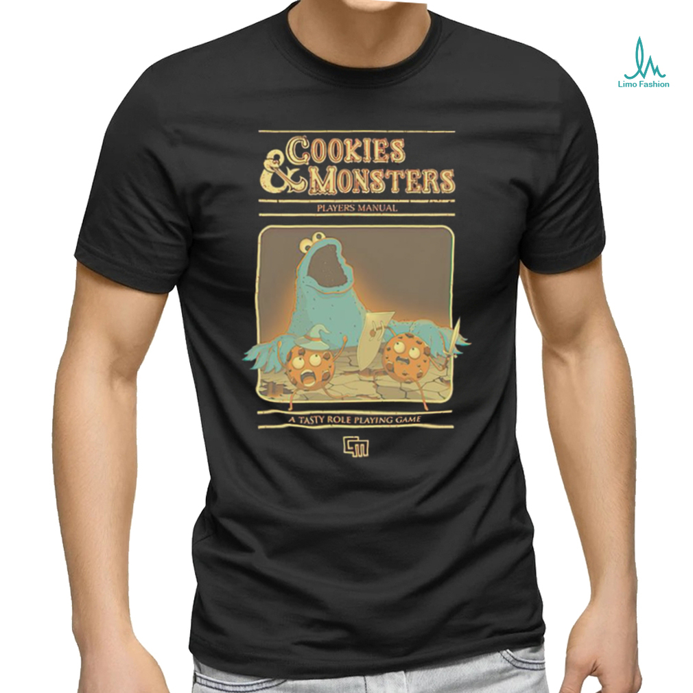 Cookie Monster X Dungeons and Dragons Cookies and Monsters players manual a  tasty role playing game shirt - Limotees