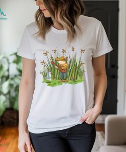 Cottagecore Frog Playing Guitar in Countrycore Aesthetic T Shirt