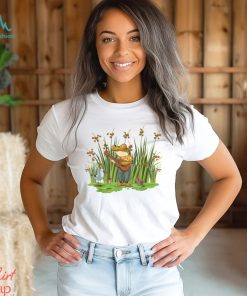 Cottagecore Frog Playing Guitar in Countrycore Aesthetic T Shirt