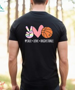 Cute Basketball T shirt, Peasce Love Basketball