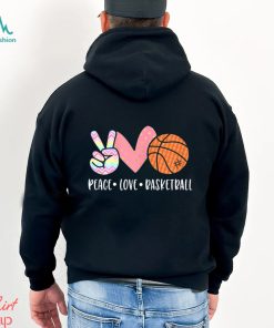 Cute Basketball T shirt, Peasce Love Basketball