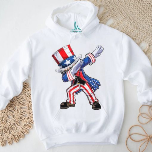 Dabbing Uncle Sam 4th of July Kids Women Men Funny Dab Dance T Shirt