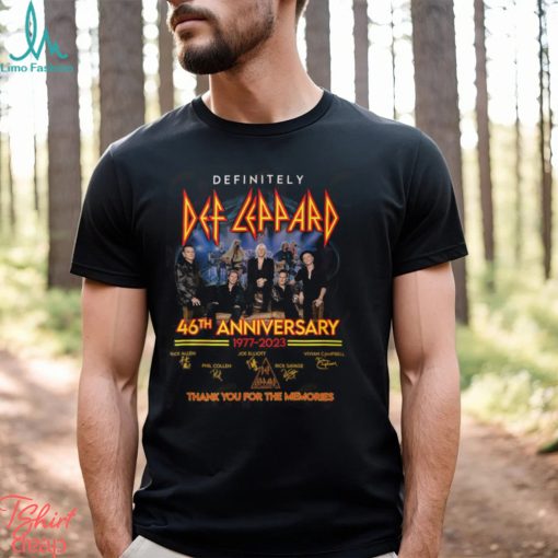 Definitely Def Lappard 46th Anniversary 1977 – 2023 Thank You For The Memories T Shirt