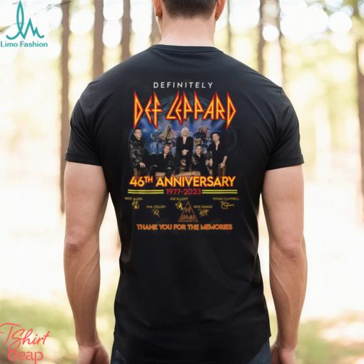 Definitely Def Lappard 46th Anniversary 1977 – 2023 Thank You For The Memories T Shirt