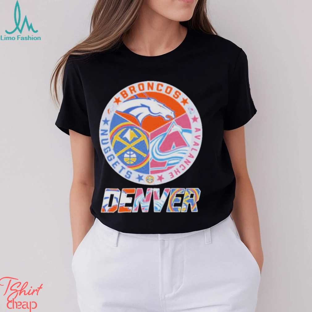 Denver broncos Colorado avalanche denver nuggets championship logo 2023 T- shirts, hoodie, sweater, long sleeve and tank top